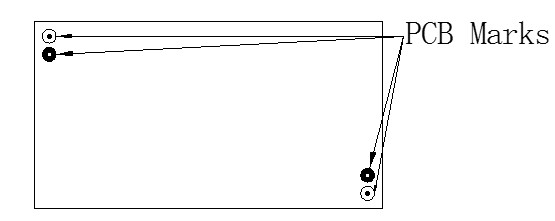 在有貼片的PCB板上，為提高貼片元件的貼裝的準(zhǔn)確性，一般要求在貼片層對(duì)角端放置兩個(gè)校正標(biāo)記(MarkS)點(diǎn)