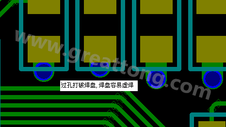 PCB設(shè)計(jì)案例分析：過(guò)孔破焊盤(pán)，造成SMT虛焊