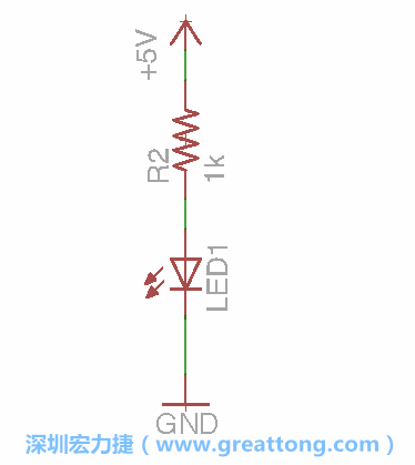 如圖所示放置一個開關（switch）、10K電阻器（10k resistor）和0.1μF的電容（0.1μF capacitor），并把開關的一端連到接地端上。