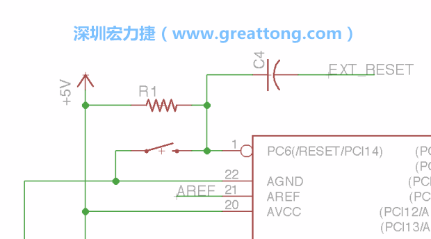 很多PCB設計者的設計不符合人體工學，他們使用很小的按鈕、不方便的元件配置和難以解讀的標簽，千萬不要變成這樣！這次我們的設計有一個大小合適的重置按鈕（reset button）和可以清楚辨認是否已經接上電源的LED指示燈。