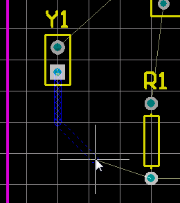  圖26 手動布線檢查文檔工作區(qū)底部的層標簽。